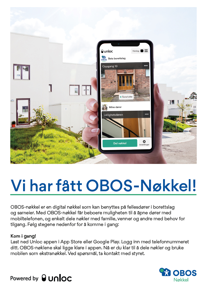 Vi har fått obos-nøkkel